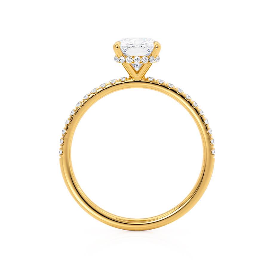 2.3 CT Elongated Cushion Pave Lab Grown Diamond Engagement Ring