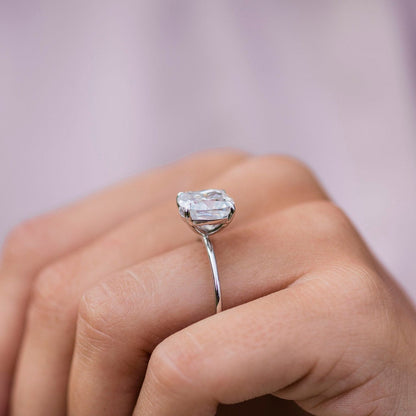 4.5 CT Cushion Solitaire Lab Grown Diamond Engagement Ring