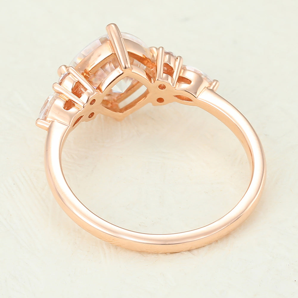 1.44 CT Cushion Cluster Lab-Grown Diamond Engagement Ring