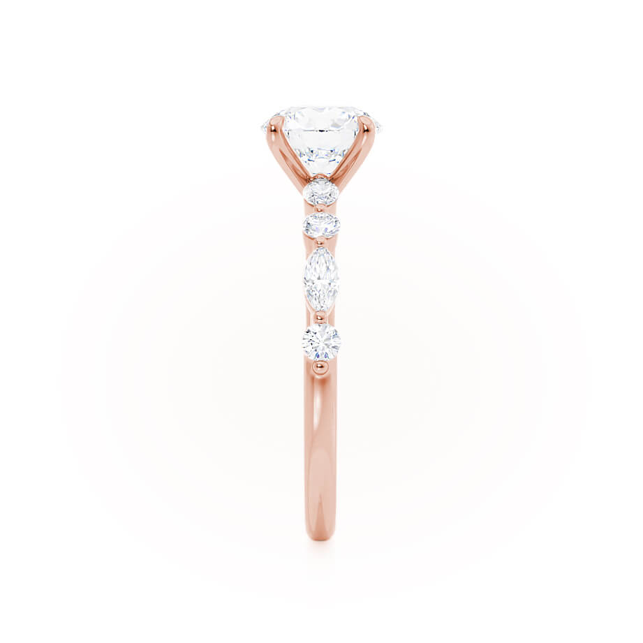 1 CT Oval Pave Lab Grown Diamond Engagement Ring