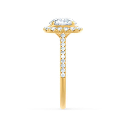 2.3 CT Elongated Cushion Halo & Pave Lab Grown Diamond Engagement Ring