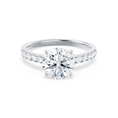 1.2 CT Round Pave Lab Grown Diamond Engagement Ring
