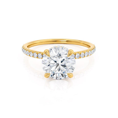 1 CT Round Pave Lab Grown Diamond Engagement Ring