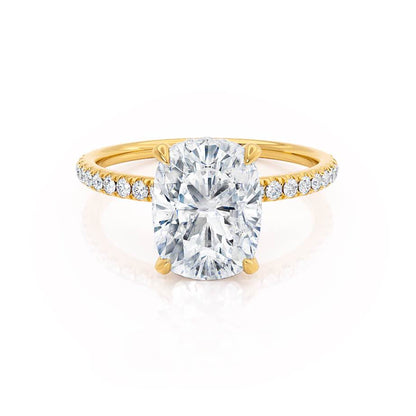 2.3 CT Elongated Cushion Pave Lab Grown Diamond Engagement Ring