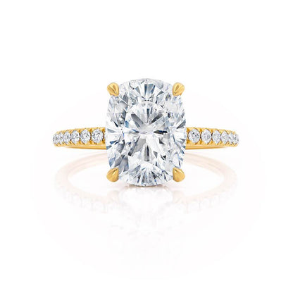 2.3 CT Elongated Cushion Pave Lab Grown Diamond Engagement Ring