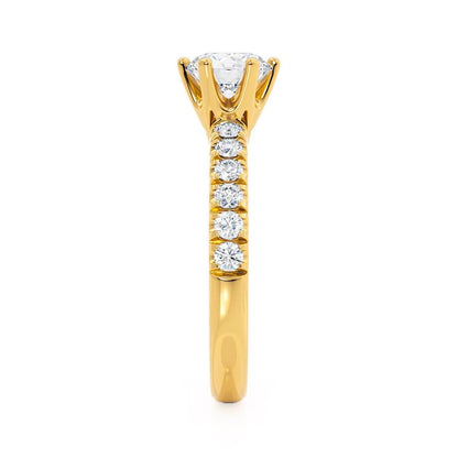 1.9 CT Round Pave Lab Grown Diamond Engagement Ring