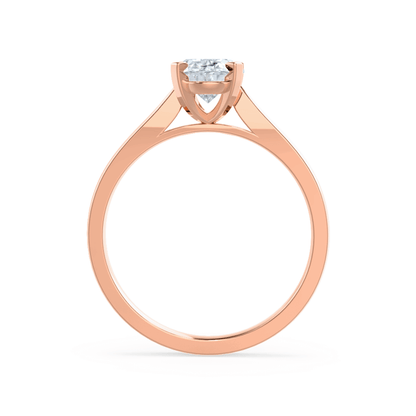 1.5 CT Oval Solitaire Lab Grown Diamond Engagement Ring