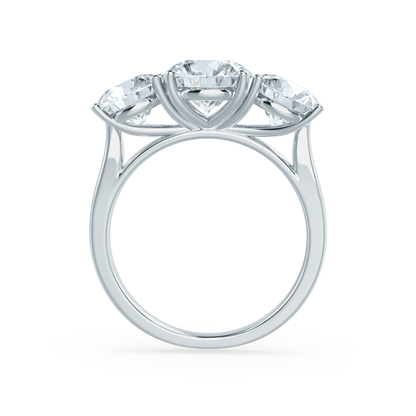 1.5 CT Round Three Stone Lab Grown Diamond Engagement Ring