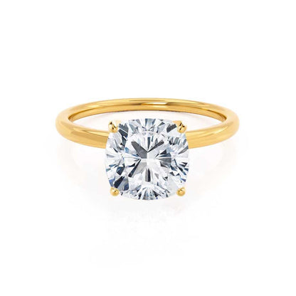 2 CT Cushion Solitaire Lab Grown Diamond Engagement Ring