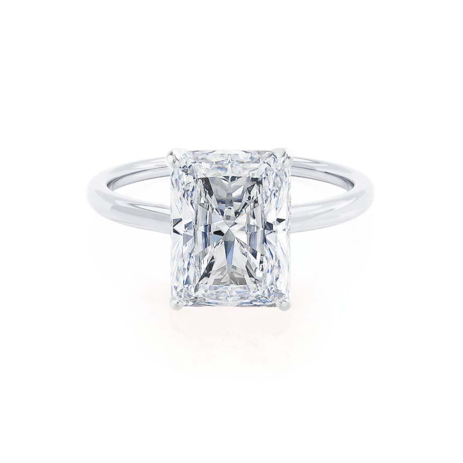 1.2 CT Radiant Solitaire Lab Grown Diamond Engagement Ring