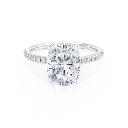 1.75 CT Elongated Cushion Pave Lab Grown Diamond Engagement Ring