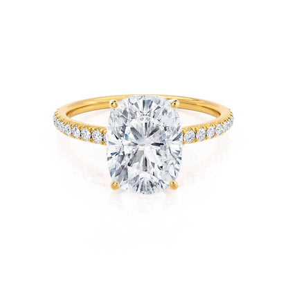 2 CT Elongated Cushion Pave Lab Grown Diamond Engagement Ring