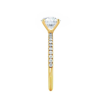 2 CT Elongated Cushion Pave Lab Grown Diamond Engagement Ring