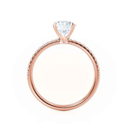 0.8 CT Cushion Pave Lab Grown Diamond Engagement Ring