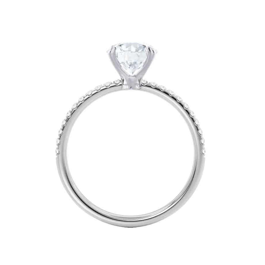 1.75 CT Elongated Cushion Pave Lab Grown Diamond Engagement Ring