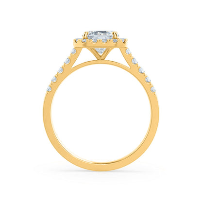 1.2 CT Radiant Halo & Pave Lab Grown Diamond Engagement Ring